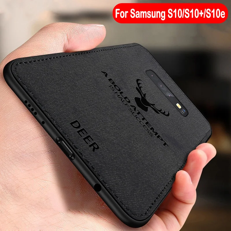 

For Samsung S10 Plus Case Original CENMASO Fabric Texture for Samsung Galaxy Note 9 Case for Samsung S8 S9 S10 Plus S10e Case