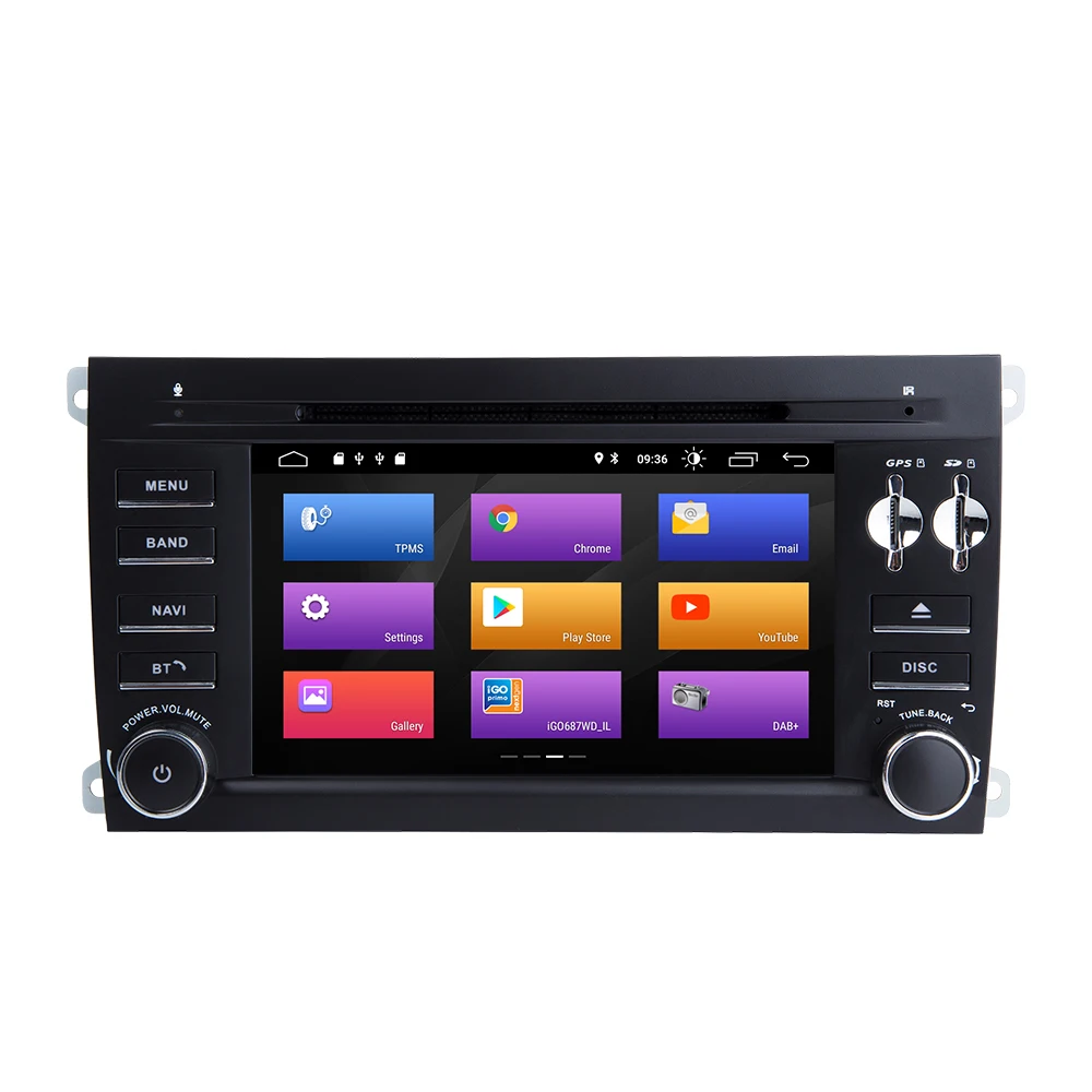 Discount 2 Din Android 9.0 Car Multimedia For Porsche Cayenne GTS Radio 2003 2005 2009 2010 955 mm GPS Navigation DVD CD Head Unit stereo 1