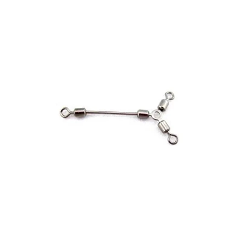 

50pcs/lot long-leg O-shape three way rolling swivels fishing accessories