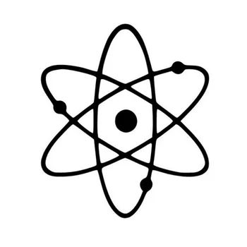 

8.7*10.1CM Mysterious Atom Symbol Car Sticker Cover The Body Of The Personalized Vinyl Decals Black/Silver C7-1699
