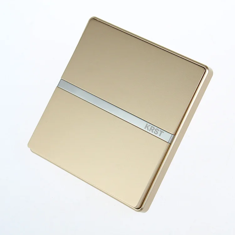 

Home Furnishing Wall Switch Socket, 86 Concealed Large Plate Of Champagne Gold, Opened A Double Control Switch, 10A PC 220V