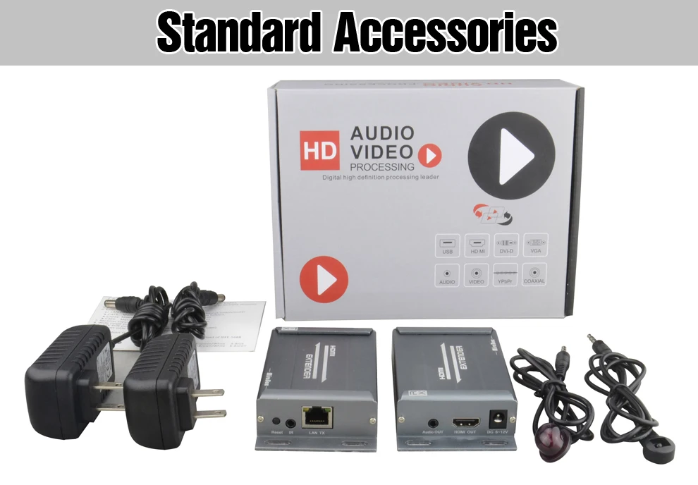 HDMI Extende with IR Remote Control HSV891IR HDMI Transmitter and Receiver over Cat5 Cat5e Cat6 Rj45 Ethernet with Audio Extractor (10)