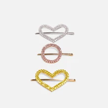 Дизайн ZA сердце круглые кристаллы шпильки для женщин блестящие шпильки со стразами головные уборы Barrerres аксессуары волос