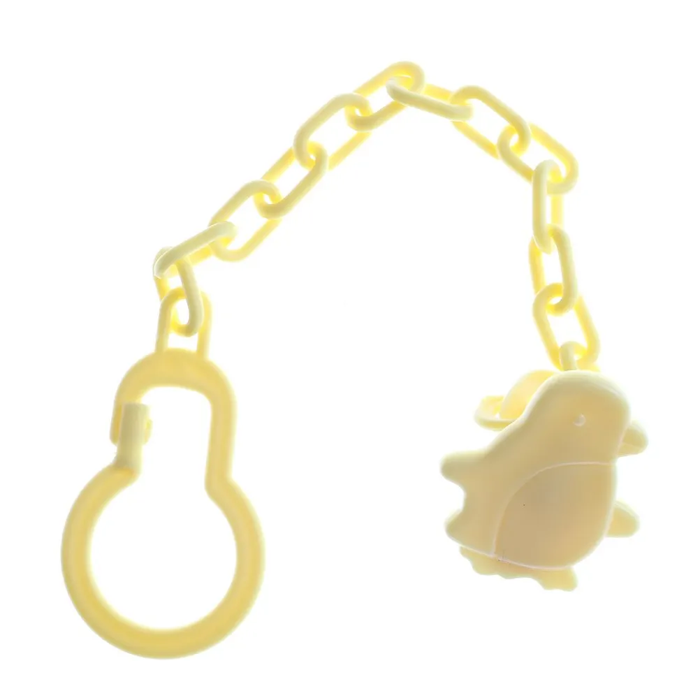 Мультяшная Детская Соска-пустышка с зажимом на цепочке, анти-потеря, пустышка, держатель для соски - Цвет: Цвет: желтый
