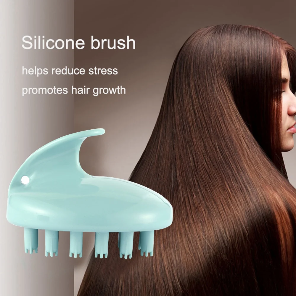 

1 pcs Slimming Massage Brush Silicone Head Body Shampoo Scalp Massage Brush Comb Hair Washing Comb Shower Bath Brush props