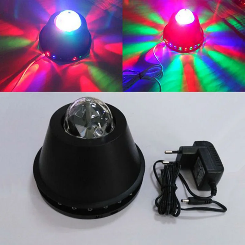 

5V external power New RGB Crystal Ball LED RGB Automatic Rotating Stage Light Disco Projector Party Club Bar Show Lighting DJ