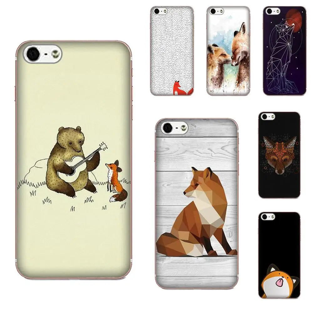 

Geometric Fox On Wood For Xiaomi Redmi Mi Note 7 8 9 SE Pro Lite Go Play Soft Silicone TPU Transparent Cute Case