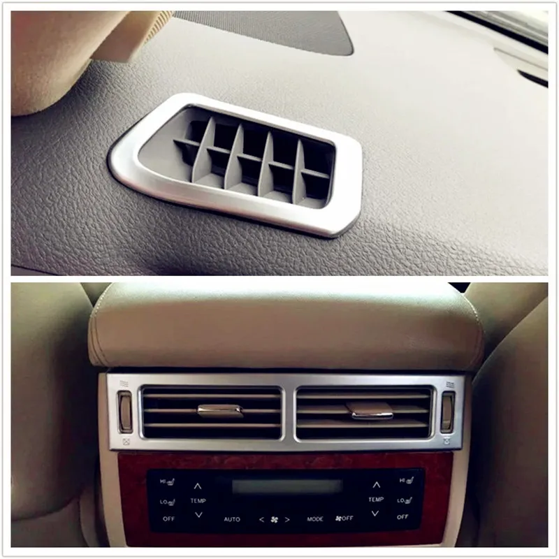 Fit For Toyota Land Cruiser FJ200 LC200 2016 2017 3pcs/set Interior Front Upper+Rear Air Conditioning AC Vents Outlet Cover Trim |
