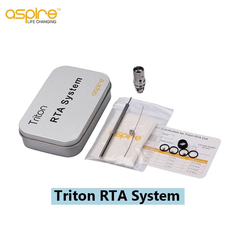 Оригинальный Aspire Triton RTA Системы полный комплект для DIY катушки Triton Трион Tank