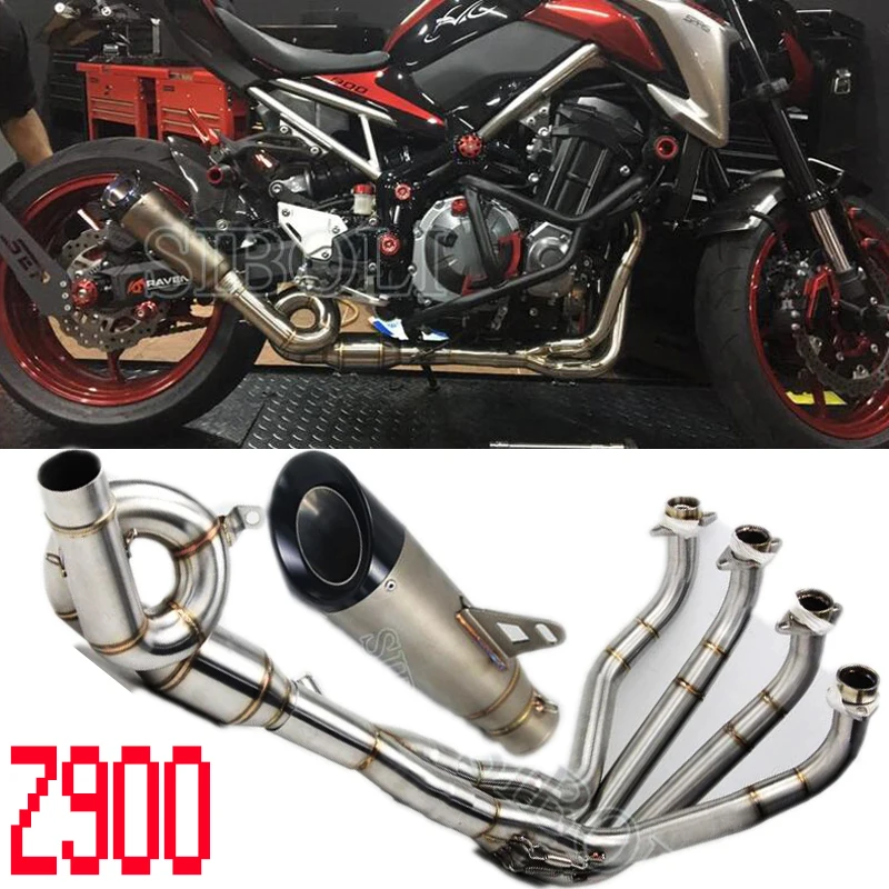 Exhaust Full System Tube Kawasaki Z900 Motorcycle Slip On Exhaust Pipe Muffler With Exhaust Muffler full|full systemexhaust full system AliExpress