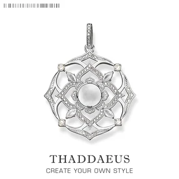 

Pendant White Lotus,2018 Brand New Fashion Vintage Jewelry Europe Bijoux Accessories 925 Sterling Silver Gift For Soul Woman