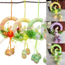Hot Easter Egg Rabbit Bunny Hanging Ornament Festival Easter Decoration Wreath