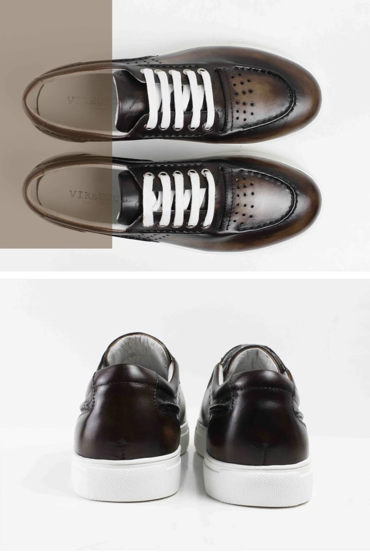 Vikeduo/; Мужская Винтажная обувь ручной работы из натуральной кожи; дизайнерские модные вечерние свадебные туфли для отдыха; коричневые мужские повседневные туфли; Zapatos