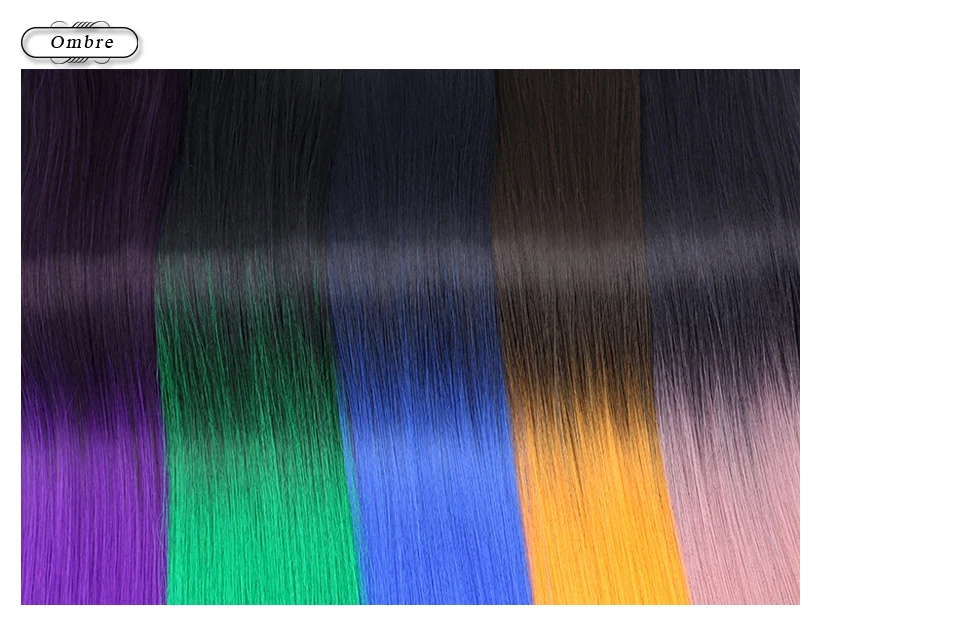 Extensão de cabelo sintético 5 grampos, 22