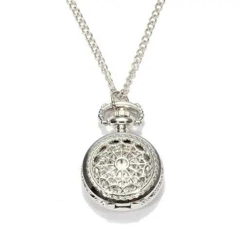 YCYS! для мужчин и женщин карманные часы кварцевые серебро сплав кулон ожерелье Карманный деко