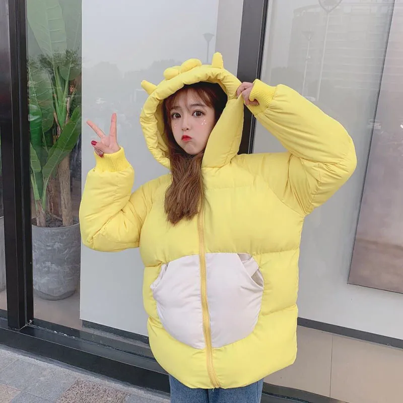 2019 Cutumn Winter Jacket Women's Fashionable New Cotton Dress Women's Short Version Han Edition Thick Down Cotton Garment Cost