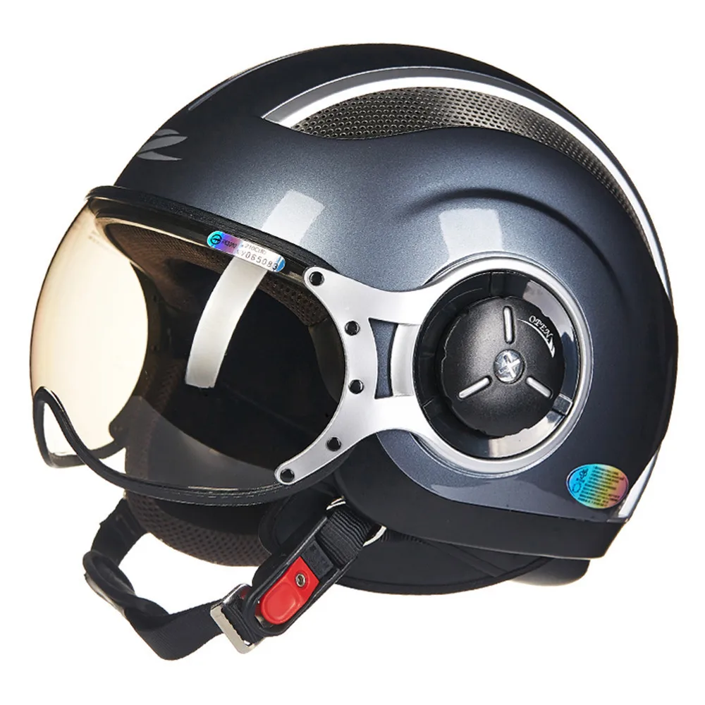 Image MOMO Style Chopper Pilot Motorcycle helmet Capacetes Motociclismo 218Z Cascos Para Moto Casque Motorhelm Open Face Helmets