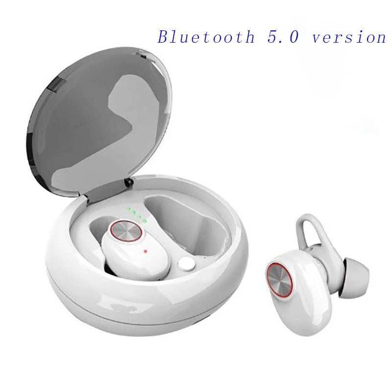 

Smart Bluetooth 5.0 earphones Binaural wireless 3D stereo surround soun noise reduction waterproof automatic Pair charging box