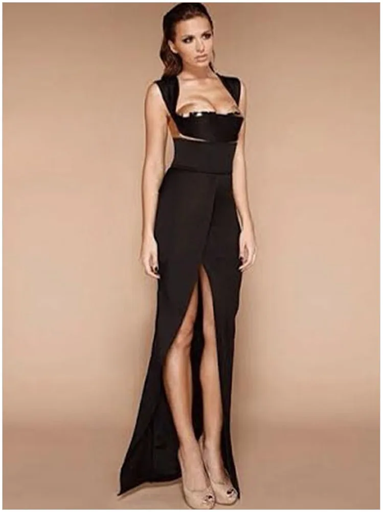 Вечернее платье с разрезом от бедра. Вечерние платья с разрезом от бедра. Черное длинное платье с разрезом. Вечерние платья с разрезом от бедра. Платье макси с вырезом халтер love republic.