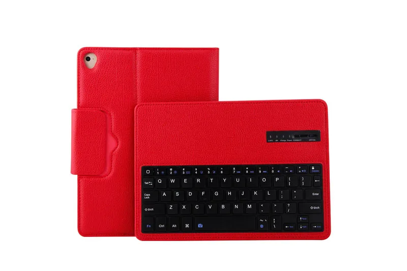 Русский/Иврит/испанский Съемный беспроводной Bluetooth клавиатура Стенд кожаный чехол для Apple iPad 9,7 планшет - Цвет: standard keyboard