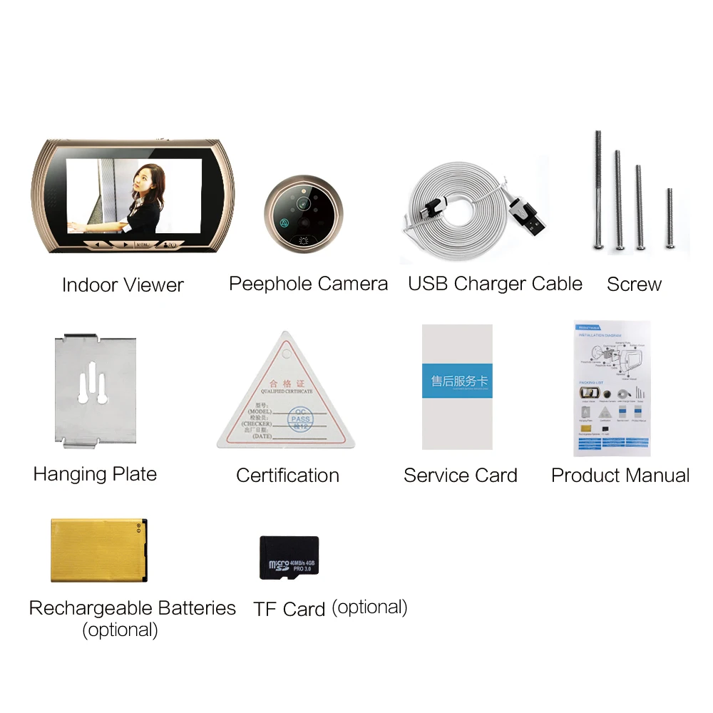 

4.3 inch digital peephole door viewer 1.0M pixels door camera PIR Motion Sensor IR Nightvision NO Disturb Mode door eye peephole