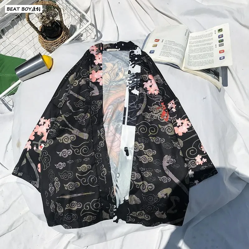 Традиционное японское кимоно yukata для женщин и мужчин, японский короткий халат, свободный кимоно, японский кардиган, кимоно japones haori