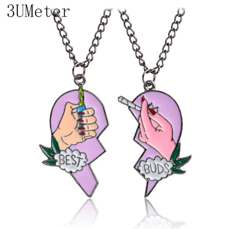

3UMeter 2019 New Creative BESTBUDS Heart Necklace Cigarette Lighter Drop Oil Necklace Lovers Pendant Jewelry Gift Drop Shipping