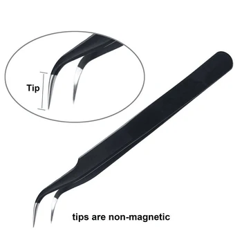 

Economi 9 Pcs/Set Precision Tweezers Tools Kit Anti-static Stainless Steel Tweezers with Storage Bag for Lab Electronics Jewelry ds99