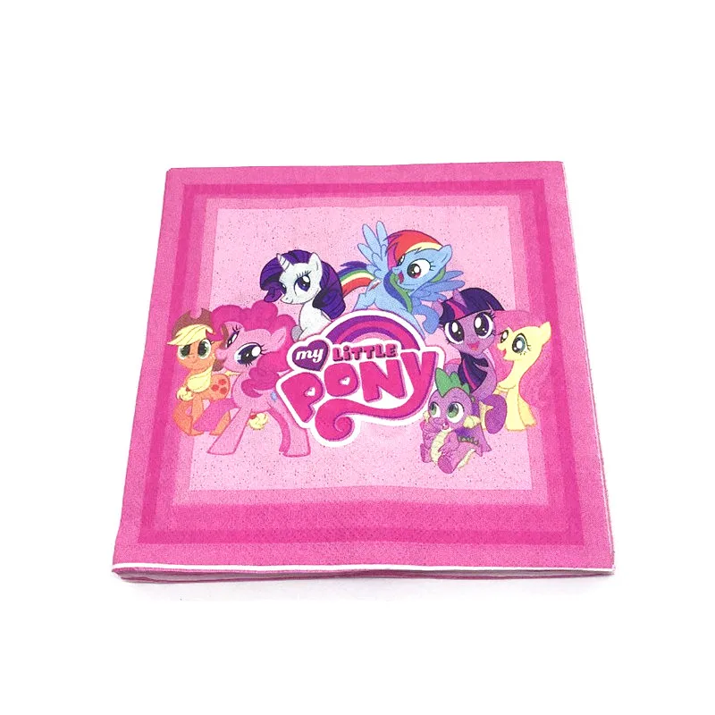 

My little pony theme 20PCS napkin party decorations baby shower children happy birthday wedding decoration party supplies