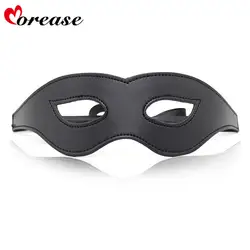 Morease черный пикантная маска на глаза Blindfold Связывание кожа фетиш раб эротический косплэй БДСМ продукт для женщин игры взрослых Секс игрушки