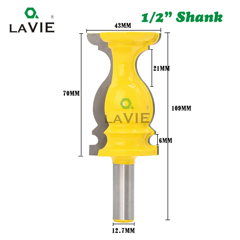 LA VIE 1 шт. 12 мм 1/2 хвостовик S тип ручка линия перила фрезы деревообрабатывающий резак фрезерный станок для дерева MC03112