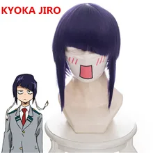 Аниме Boku без герой Академии мой герой Академии KYOKA Дзиро костюмы косплей играть фиолетовые волосы парики для женщин Хэллоуин головные уборы