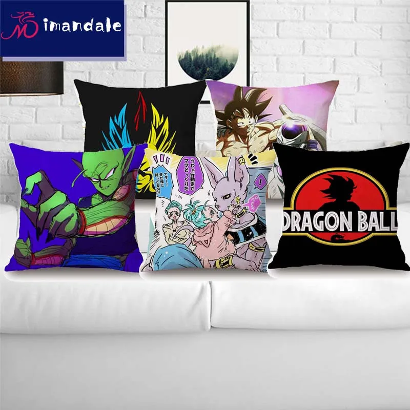 18 inch Japanese Anime Dragon Ball Z House Decorative Pillow Cases Goku Prints Cover Home Pillows | Дом и сад