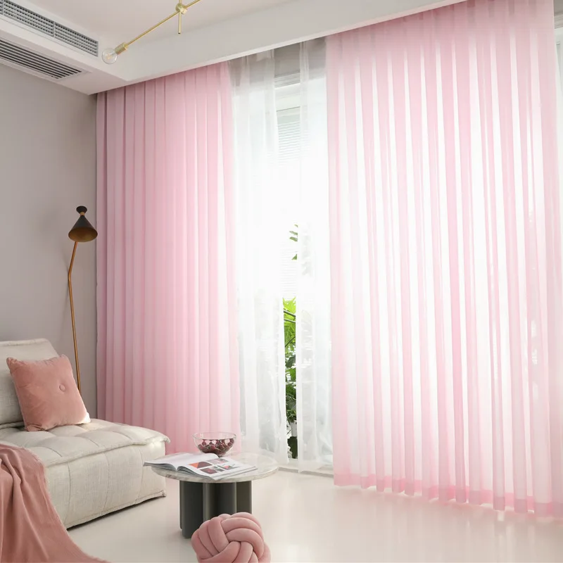 Белая прозрачная занавеска для гостиной, одноцветная занавеска для кухни, серая Тюлевая занавеска для балкона, ткани Cortinas X394#30 - Цвет: Color 06