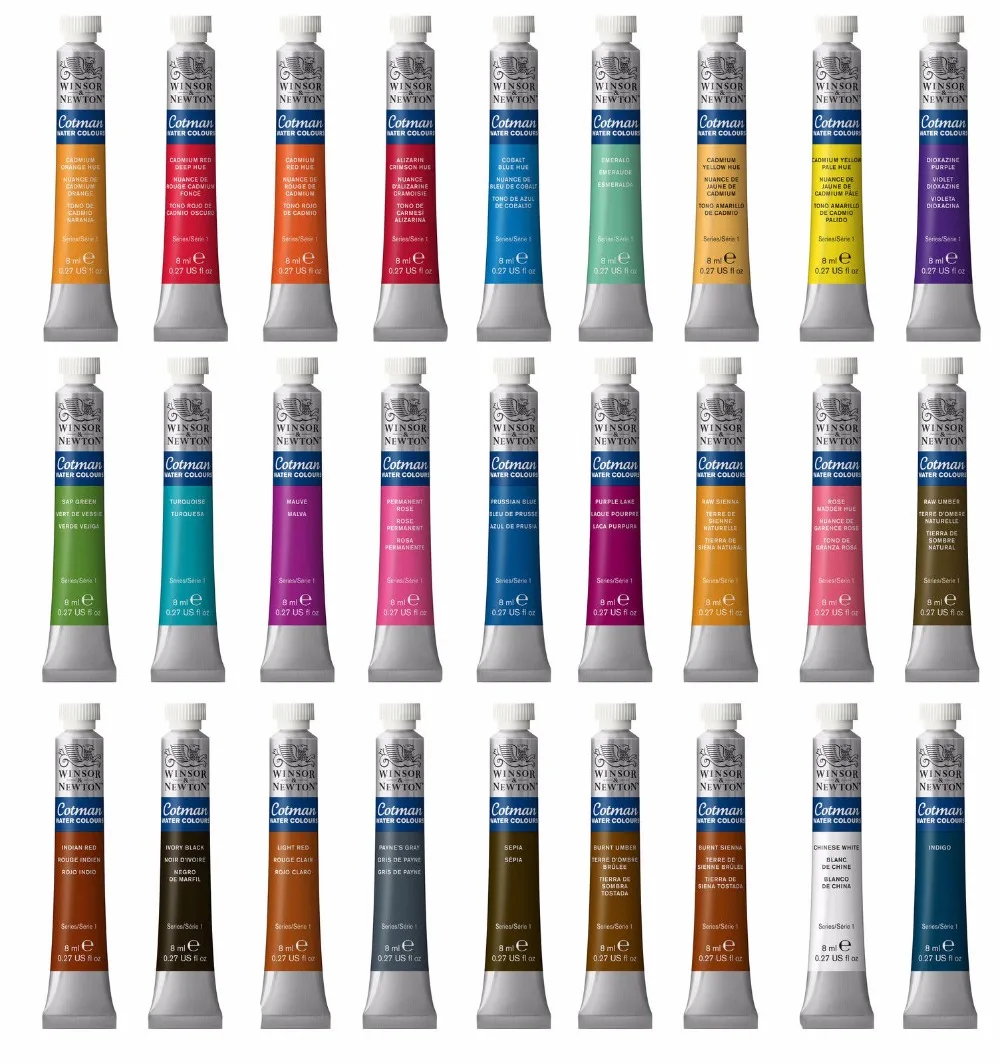 Watercolor Paint Winsor & Newton Cotman Watercolour Paint Tube 8ml 40 colors watercolor pigment