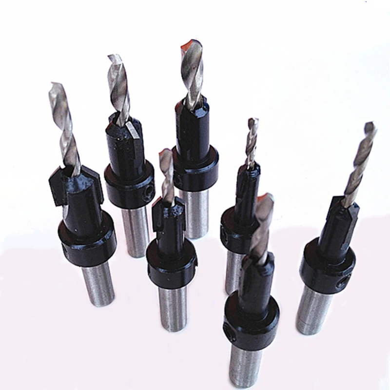 Dia.6-14mm Woodworking Step Drill Bit Tungsten Carbide Drill Bit Alloy Counter Bore Drill Screw Cou