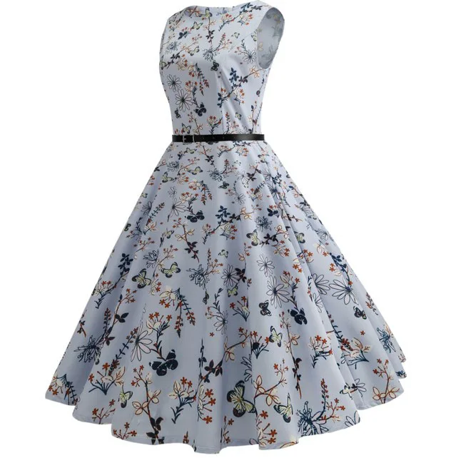 Летние женские платья, повседневные, цветочные, Ретро стиль, 50s 60s Robe Rockabilly Swing Pinup Vestidos, вечерние платья на День святого Валентина