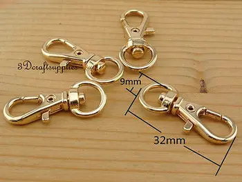 

Lobster Clasps Clips Claw purse hooks trigger snap hook gold 9 mm 12 pcs AC126