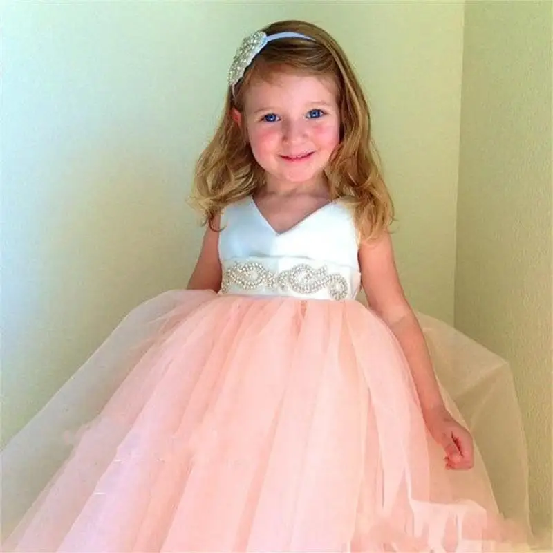 peach dress for flower girl