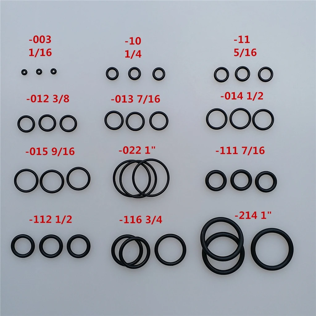 170Pcs Scuba Diving Rubber O Ring Kit 12 Sizes Assortment 70 Duro with Storage Case Organizer Repair Replacement Accessories