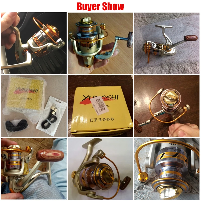 معظم تكلفة-فعالة الغزل المعدنية الصيد بكرة EF1000 2000 3000 4000 5000 6000 7000 Baitcasting الصيد بكرة البحر الصيد معالجة