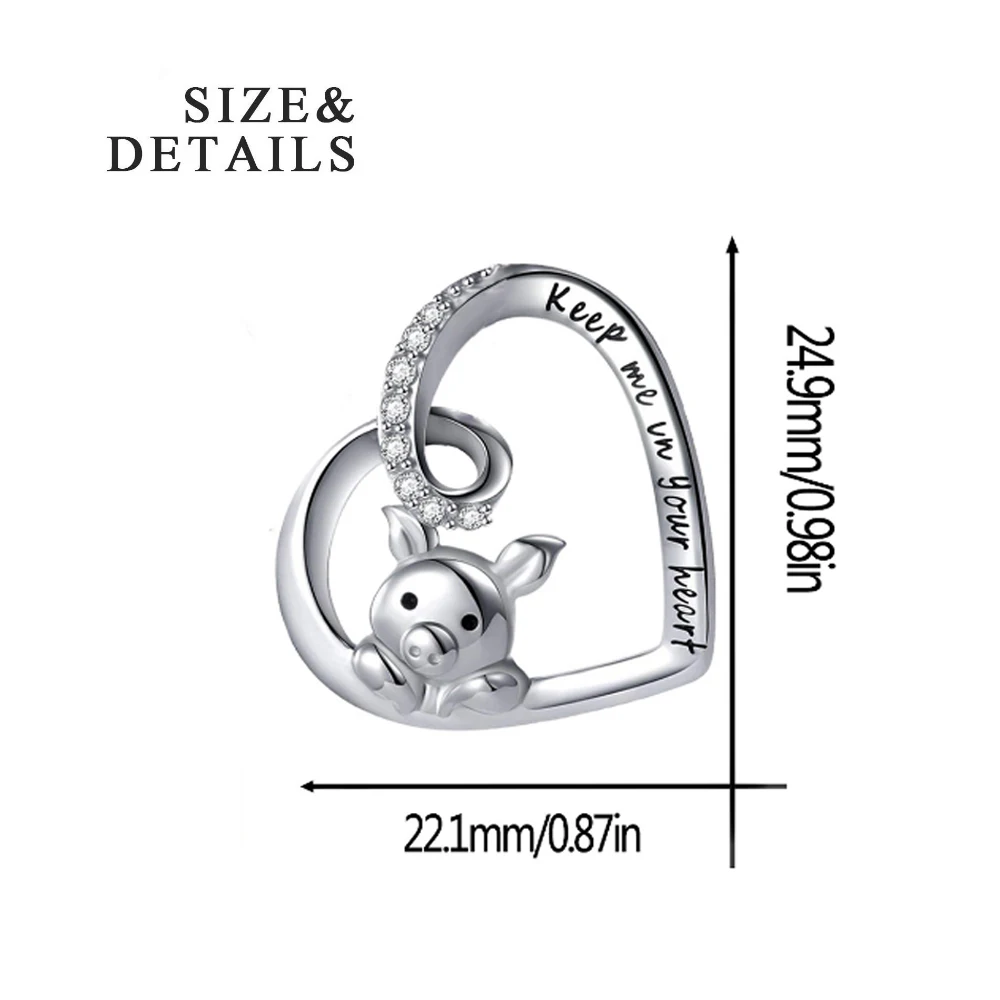 Стерлинговое Серебро Милый Зодиак Подвеска со свиньей ювелирные изделия студента корейской версии диких пар подарок ювелирные изделия ожерелье