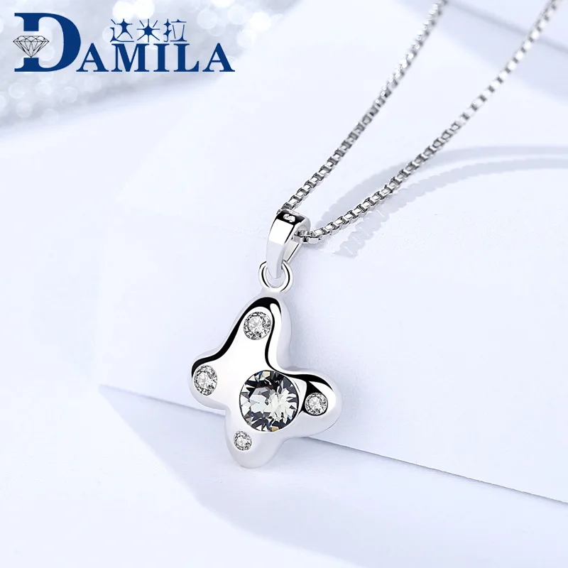 butterfly pendant for necklace silver 1