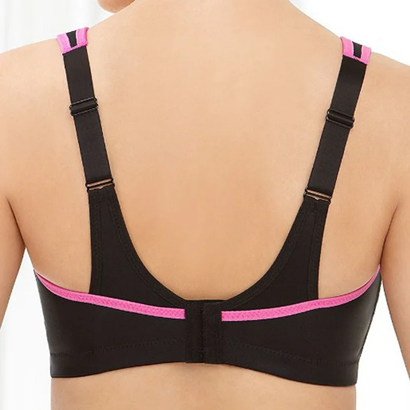 Goede Geen Bounce Volledige cup Ondersteuning Plus size Ademende sportbeha Magic Lift Stijl dekking medium impact draad gratis