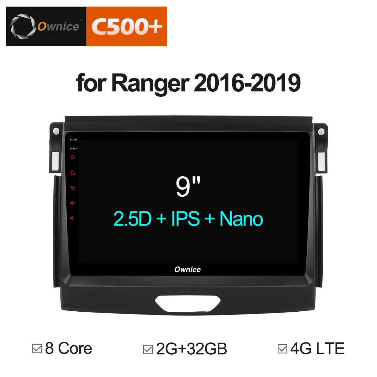 

Ownice C500+ G10 Android 8.1 2GB RAM 2 din Car Radio 9" mirrorlink Autoaudio for Ranger Raptor 2019 Support DVD 4G LTE Octa Core