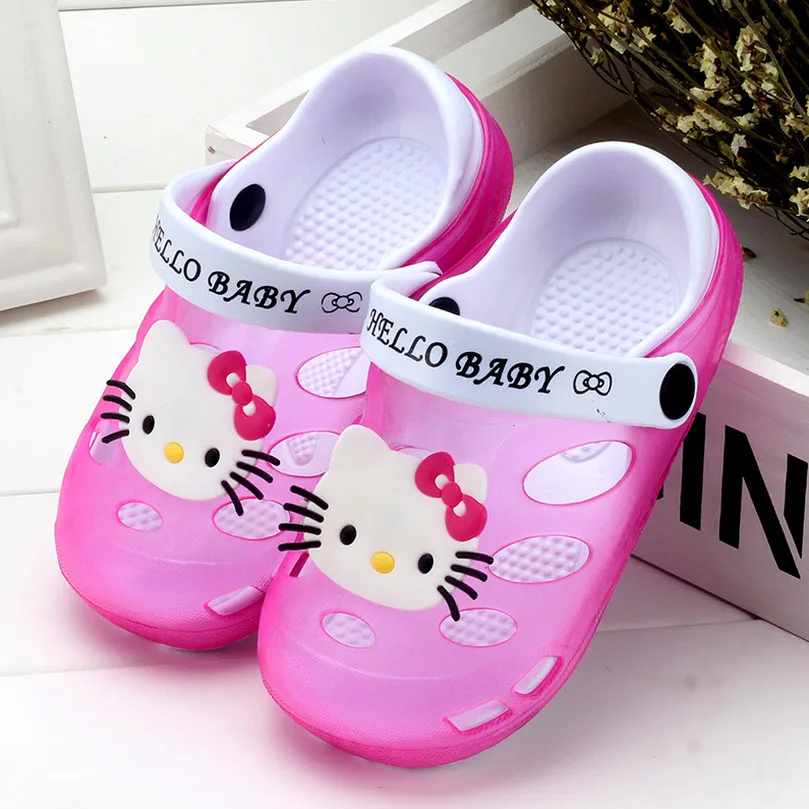 

2018 Summer Kid Toddlers Girl Sandals Princess Shoes Boys Hello Kitty Soft Baby Flat Sandals Children Shoes Girls Beach Sandals