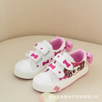

Children's Canvas Shoes Girls Princess Shoes 2016 Hand-painted Shoes for Children Spring and Autumn Baby Shoes