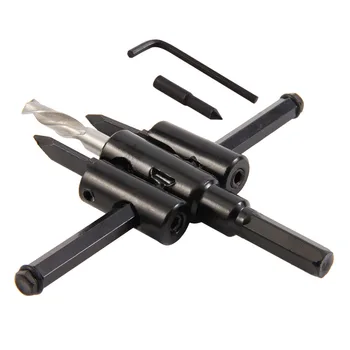

Adjustable Metal Alloy Steel Wood Circle Hole Saw Drill Bit Cutter Kit 30mm-120mm DIY Reaming Device Reamer