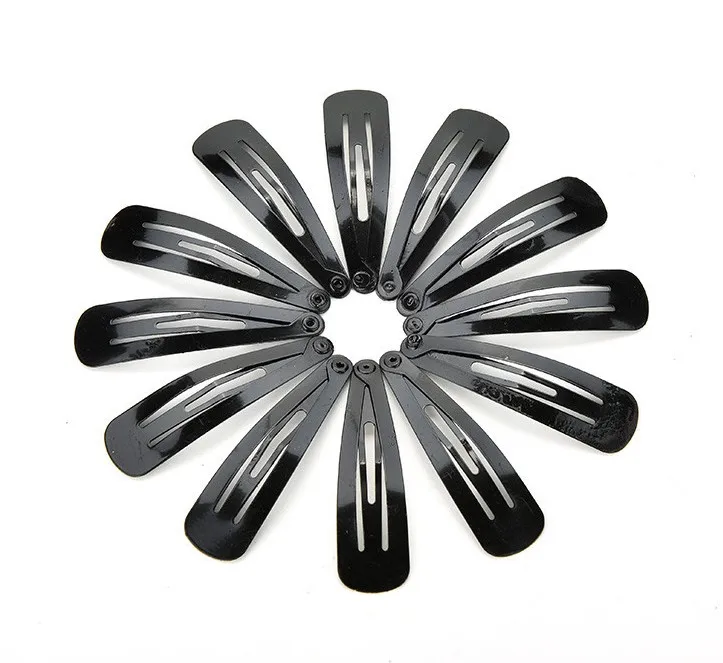 

Hot Sale 100PCs Kids Hair Snap Clips accessories for women Girls Black hairgrips Barrettes Head hairpins Jewelry