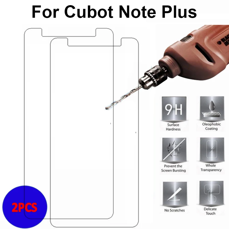 

2PCS Cubot Note Plus Tempered Glass 9H 2.5D Ultra-thin Toughened protective Glass film For Cubot Note Plus Screen Protector Film